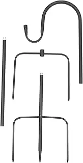 Totority 1pc Durable Iron Flag Pole Holder for Outdoor Sturdy Garden Plunger Stand with Excellent Grip for Flags and Banners Height Section Design