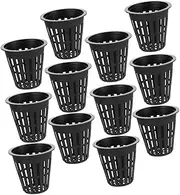 ibasenice 12pcs Hydroponic Blue Plant Pots Mesh Planting Baskets Plastic Net Pots for Garden
