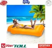 COOZMENT Portable Inflatable Lounger Air Sofa with Pillow, Blow Up Couch