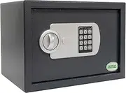 Amig - Safe with Keyboard Opening | with Emergency Security Key and Knob | Anti-Bumping System | Safe for Storing Money or Valuables | 31 x 20 x 20 cm