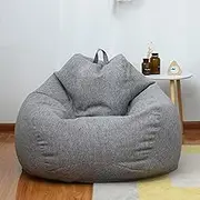 UYSOFRCV Bean Bag Chairs Sofa Cover (Without Filling), Solid Color Simple Design Lazy Lounger Storage Sofa Slipcover with Handle for Adults and Kids,M