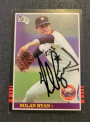Nolan Ryan Autographed 1985 Donruss Baseball HOF No COA