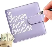 Cash Envelope Binder Savings Challenge - Compact Binder With 30 Envelopes For Money Saving, 30 Day Savings Planner | Waterproof Planning Book, Organizer