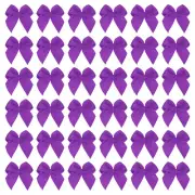 50Pcs 1" Mini Satin Ribbon Bows for DIY Craft Party Decoration Violet Purple