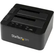 StarTech.com Standalone Hard Drive Duplicator Dock, External Dual Bay HDD/SSD Cloner/Copier