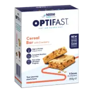 OPTIFAST VLCD 6 x 65g (390g) Bars - Cereal with Cranberry Flavour [NEW RECIPE]