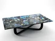 60"x30" Rectangle Labradorite Gemstone Dining Kitchen Table Top Restaurant Deco