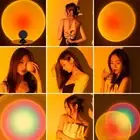 Mini USB Sunset Lamp Led Projector Night Light 16 Colors Atmosphere Decoration
