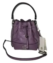 NWT Tory Burch Willa Mini Bucket Allium Quilted Handbag Purse