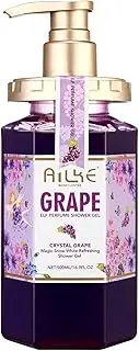 AILKE Grape Elf Perfume Shower Gel, Magic Snow White Refreshing Body Wash, Smooth & Glow Skin, Clean Stains, Natural Fragrance, For All Skin Types, 500 ml