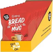 Get Ya Yum On 90 Second Bread In A Mug Ginger Spice 60g (10 PACK) SUGAR-FREE, LOW CARB (Keto Friendly), GLUTEN-FREE
