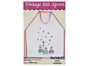 NIP Fairway Needlecraft Vintage Bib Apron 'Snowmen Family' Stamped Embroidery