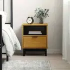 FLAM Bedside Table Drawer Storage Side Cabinet Bedroom Nightstand Solid Wood