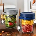 Measurement Marks Overnight Oats Jars Food Container Cereal Box Salad Saver