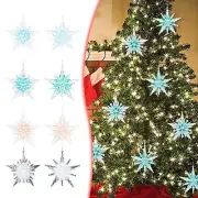 Sparkling Acrylic Ornament With Inlaid – Christmas Party Decoration Snowflake