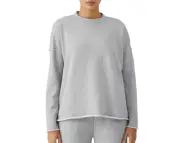 *NWT* EILEEN FISHER ORGANIC COTTON FRENCH TERRY BOX TOP_DARK PEARL GRAY_1X_$148