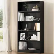 170cm Artiss 5 Tiers Bookshelf Black