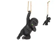 72cm Hanging Black Baby Gorilla - Realistic Plush Jungle Decor