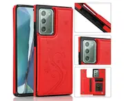 For Samsung Galaxy Note 20 Ultra Leather Cover Wallet - Red