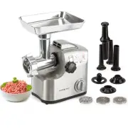 Electric Meat Grinder with Sausage and Kebbe Attachments - 1.8kW, 0.85m