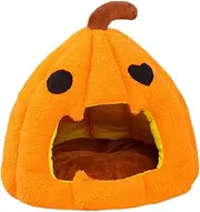 STARTIST Cat Nest Warm Bed Snooze Pet Accessories Sleep Hut Halloween Pumpkin Nest Dog Cat Bed for Puppy Dog Hamster Chihuahua Animals