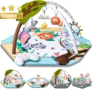 Baby Play Mat 8-in-1 Activity Gym & Ball Pit with Toys for 0-12 Months