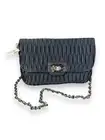 Coach Madison Pleated Satin Clutch F48493 Sv/ Gunmetal $198 Strap 45"