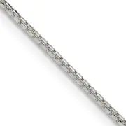22 Inch Sterling Silver 1.3mm Diamond-Cut Round Box Chain W/4In Ext.