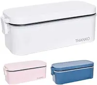 在飛比找樂天市場購物網優惠-【日本代購】THANKO 電熱飯盒 便當盒 360毫升 白色