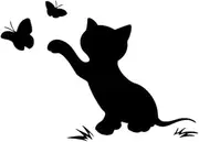 4Pcs Flapping Cat Cover Scratch Car Sticker Creative Durable Black White Car Decals for Vehicle Use Car Stickers to Hide Scratches and Enhance Look