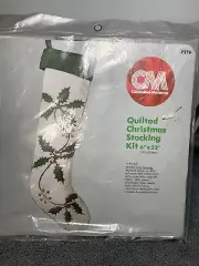 Quilted Stocking Kit Christmas By Columbia-Minerva 1980 New Old Stock