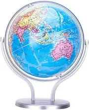 Vaguelly World Globe for Boys and Girls Large Learning Toy Interactive Teaching Globe 720 Degrees Rotation Decorative Desktop Map