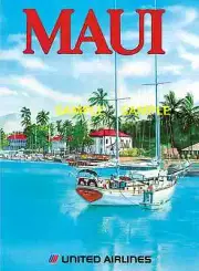 United Airlines ( MAUI ) 11" x 17" Collector's Travel Poster