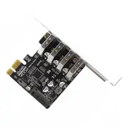 4-Port PCIe USB 3.0 HUB Adapter Expansion Card 5Gbps VL805 PCI-E X1 for Desktop