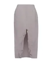 Prada High-Waist Slim-Cut Skirt IT44 gray steel