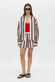 Gaia Cotton Shirt in Gaia Stripe - CAMILLA AND MARC® C&M