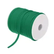 1/4 Inch Double Fold Bias Tape Continuous Bulk Bias Tape (Green 100 Yards)