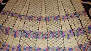 Hand Crocheted Ladies Apron off White Cotton