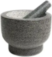Cilio by Frieling Goliath Natural Granite Mortar and Pestle 5-Inch, Black
