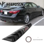 For Infiniti Q50 Q60 Rear Bumper Diffuser Reflective Strip Tail Light Shark Fins