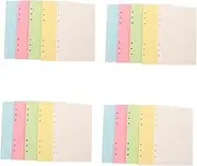 COHEALI 4sets 5 Color A5 Refill Notebook Paper Loose Leaf Papers Lined Hole Punched Planner Inserts Budget Planner 100sheets*4