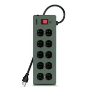 10-Outlet Metal Surge Protector with 15ft Power Cord (5-pack)