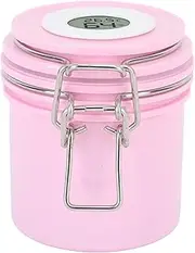Eyelash Glue Storage Tank with Temperature and Humidity Display Activated Carbon Container for Lash Extension Grafting Eyelash (Pink)
