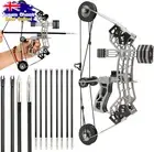 10" Mini Compound Bow 12Lbs Archery Set Target Hunting Right/Left Handed Bow