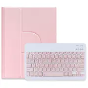 360 Degree Rotatable Bluetooth Keyboard Leather Case Square Button Pink For Ipad Air 2022 / Ipad Pro 11 2021 Keyboards