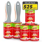 Lint Rollers 525 Sheets, 4X Extra Sticky Lint Roller for Cloth, Furniture, Hair
