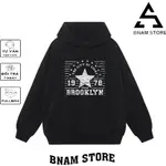 HOT HOODIE 男式女式中性 H43 BROOKLYN 棉氈寬形 2 層