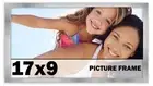 17x9 Frame Stainless Steel Silver Picture Frame Photo Frame UV Acrylic Acid Free