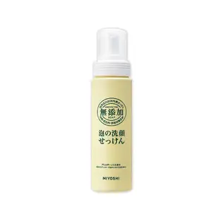 日本MIYOSHI無添加-純皂溫和保濕潔顏慕絲泡沫洗顏乳200ml/按壓瓶(親膚保水透潤潔膚洗面霜,清爽毛孔調理淨油光粉刺清潔洗面皂)