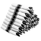 Black Plastic Silverware,Rolled Plastic Silverware,Pre 60 Pack White/Black